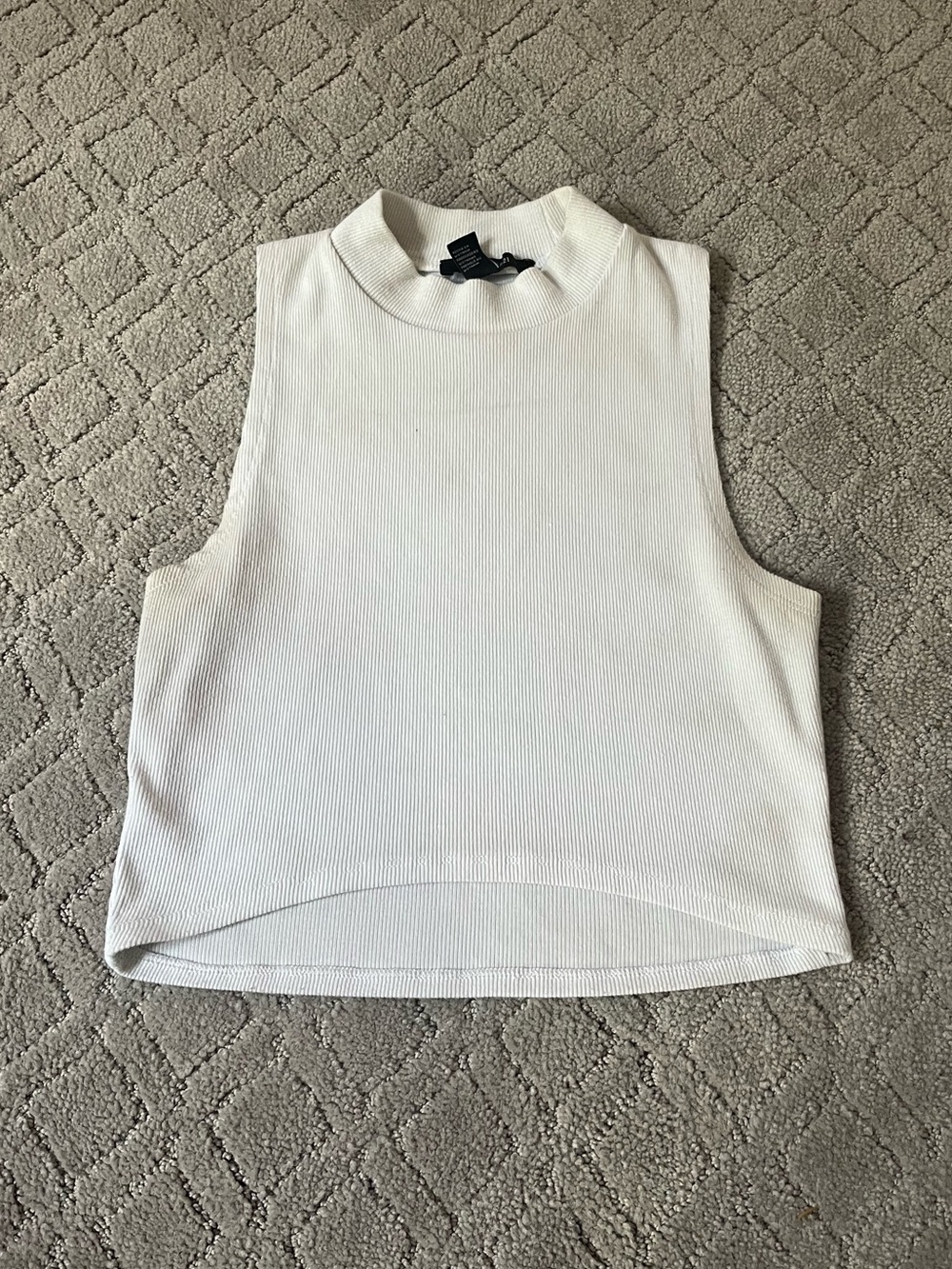 Mock Neck Cropped Tank Top